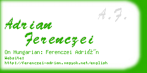 adrian ferenczei business card